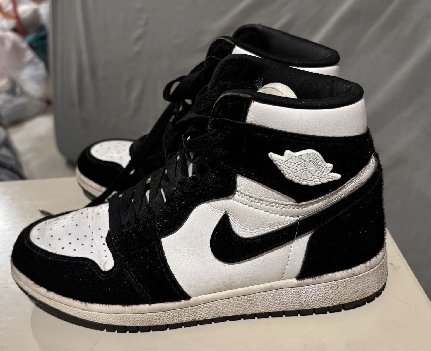 Nike Air Jordan 1 Retro High Black and White Sneakers Shoes