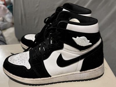 Nike Air Jordan 1 Retro High Black and White Sneakers Shoes