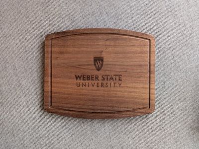 Weber State University Engraved Wood Charcuterie Cutting Board
