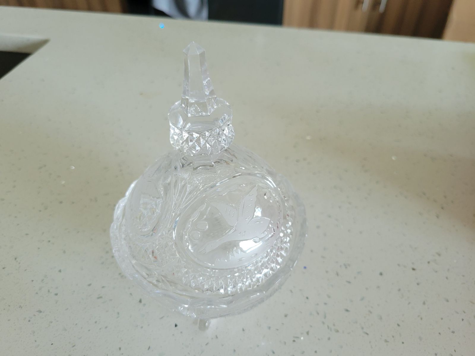 Vintage Hofbauer crystal candy dish