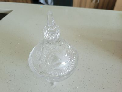 Vintage Hofbauer crystal candy dish