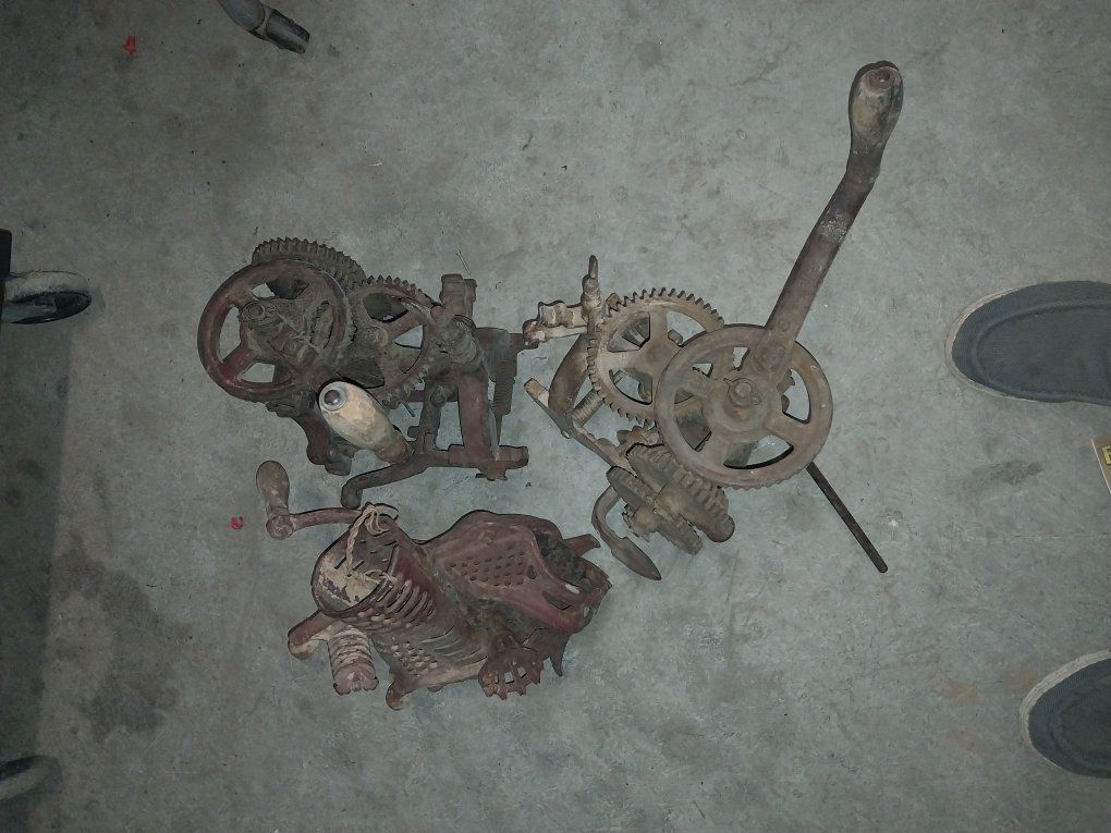 antique hand sickle blade sharpeners ,corn shucker