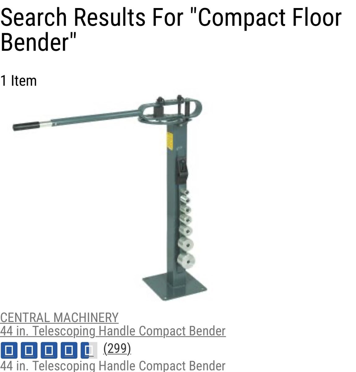 Telescoping Handle Compact Bender
