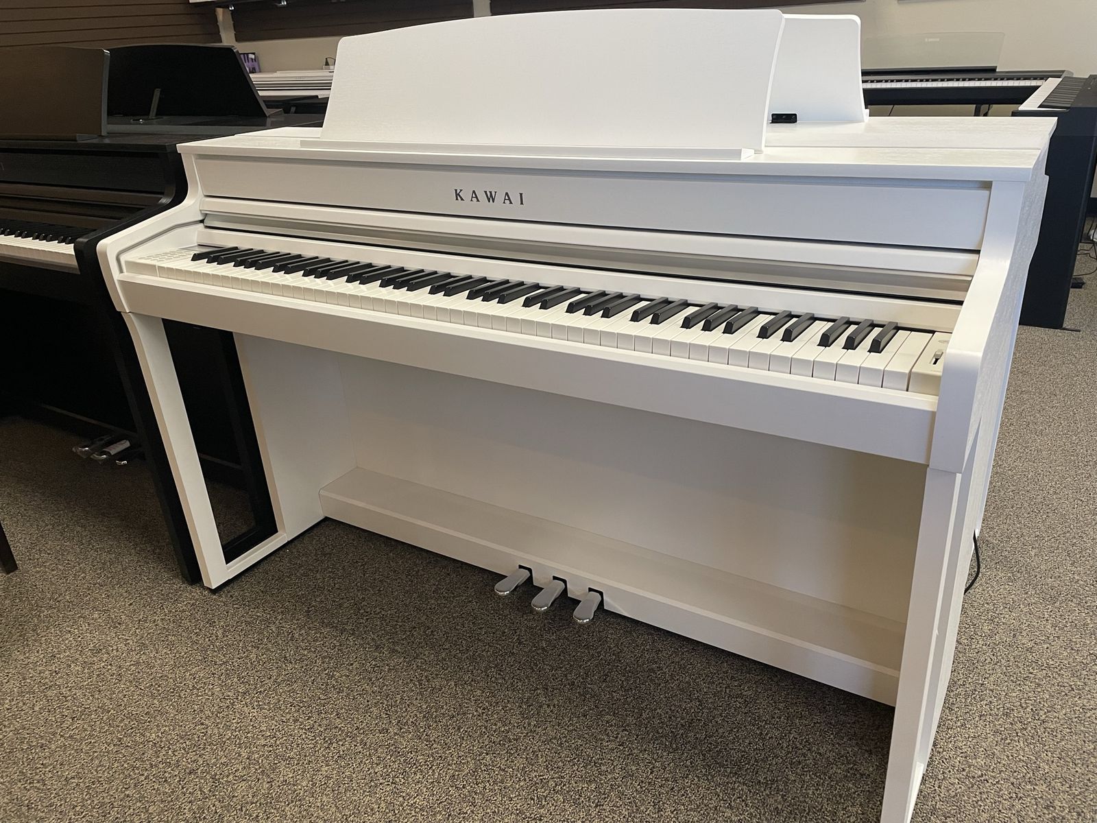 Used Satin White Kawai CA501 Digital Piano – University Loaned, Excellent Condition + 5-Year Warranty Remaining!