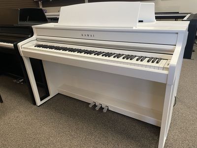 Used Satin White Kawai CA501 Digital Piano – University Loaned, Excellent Condition + 5-Year Warranty Remaining!