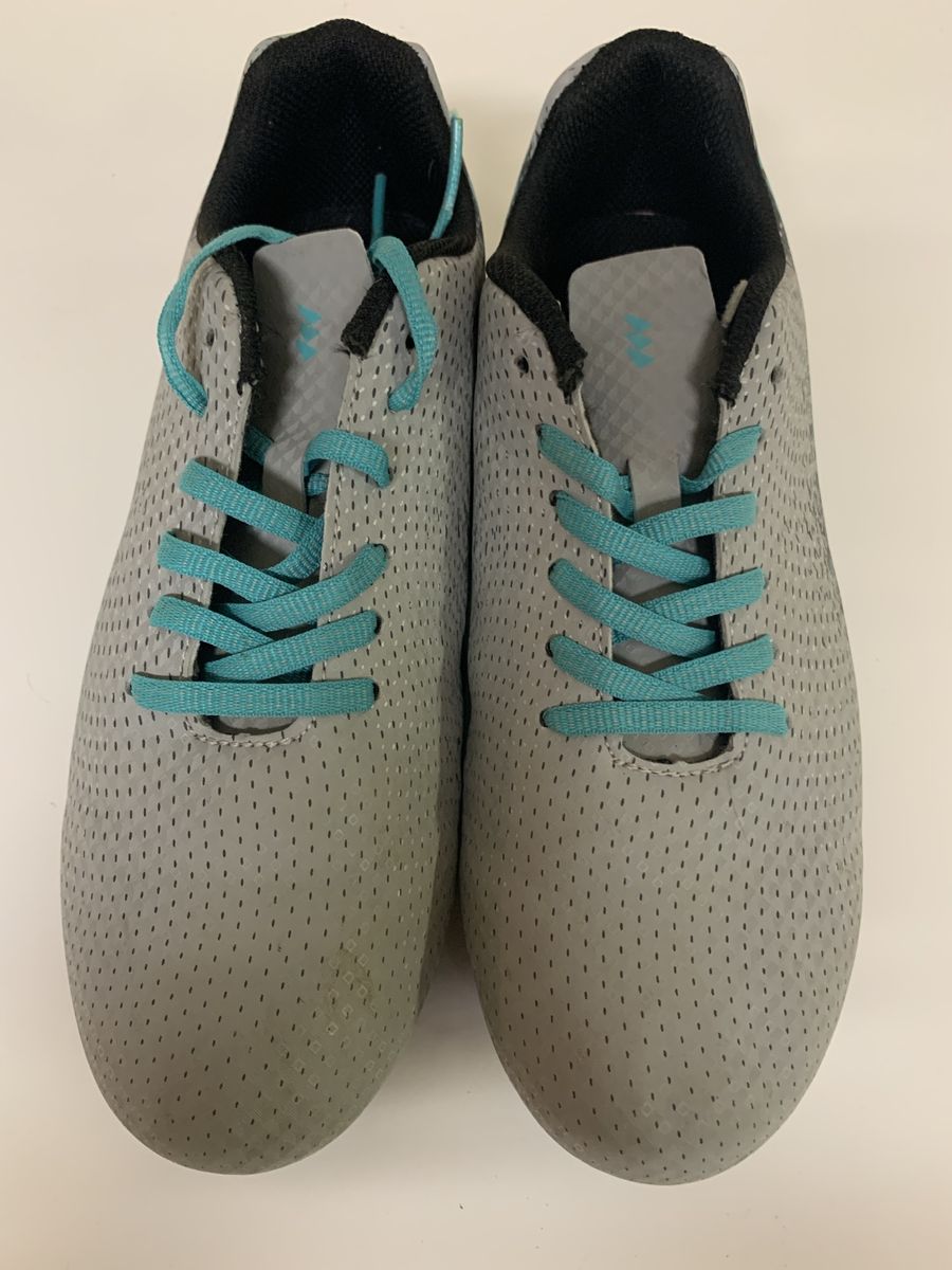 DSG Speed Viper Soccer Cleats - Youth Size - Gray/Teal, size 5