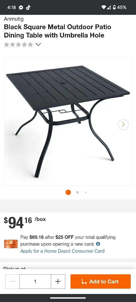 patio table