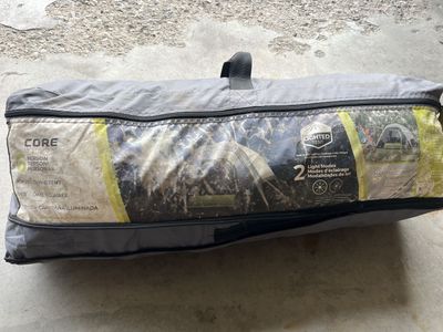 Lightly used 6 person tent Core Lighted dome tent