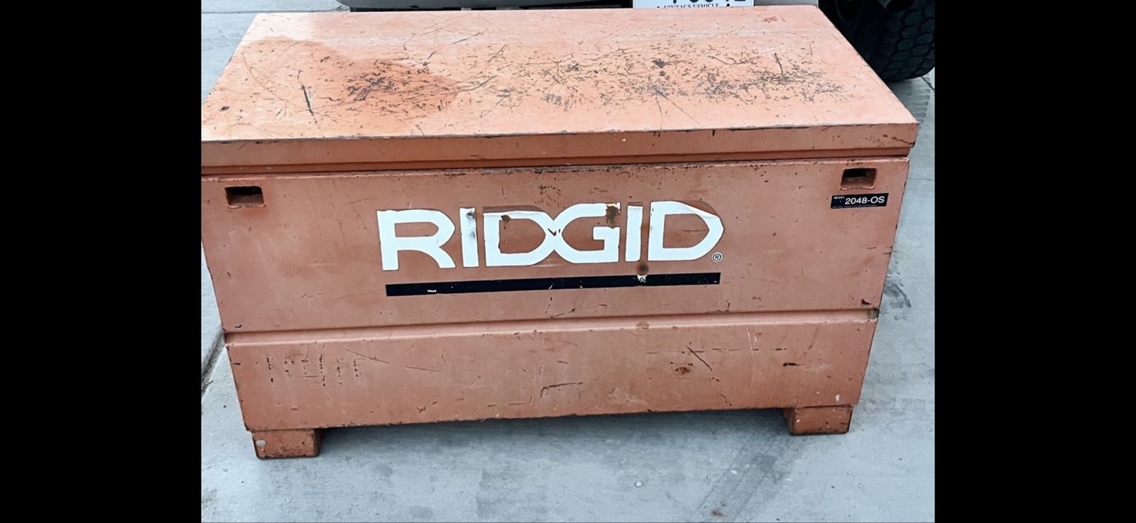 $275.00  obo .RIDGID Model 2048-OS Heavy Duty Jobsite Storage Chest Tool Box Orange