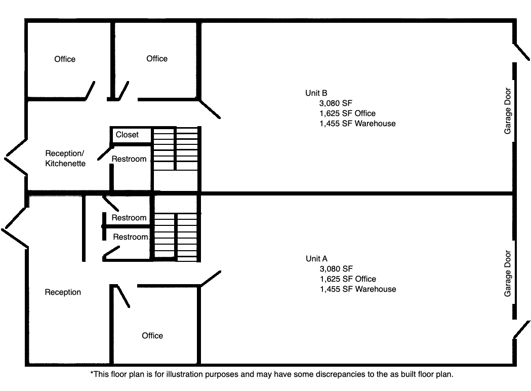 3,080 SF Office Warehouse with Outdoor Storage