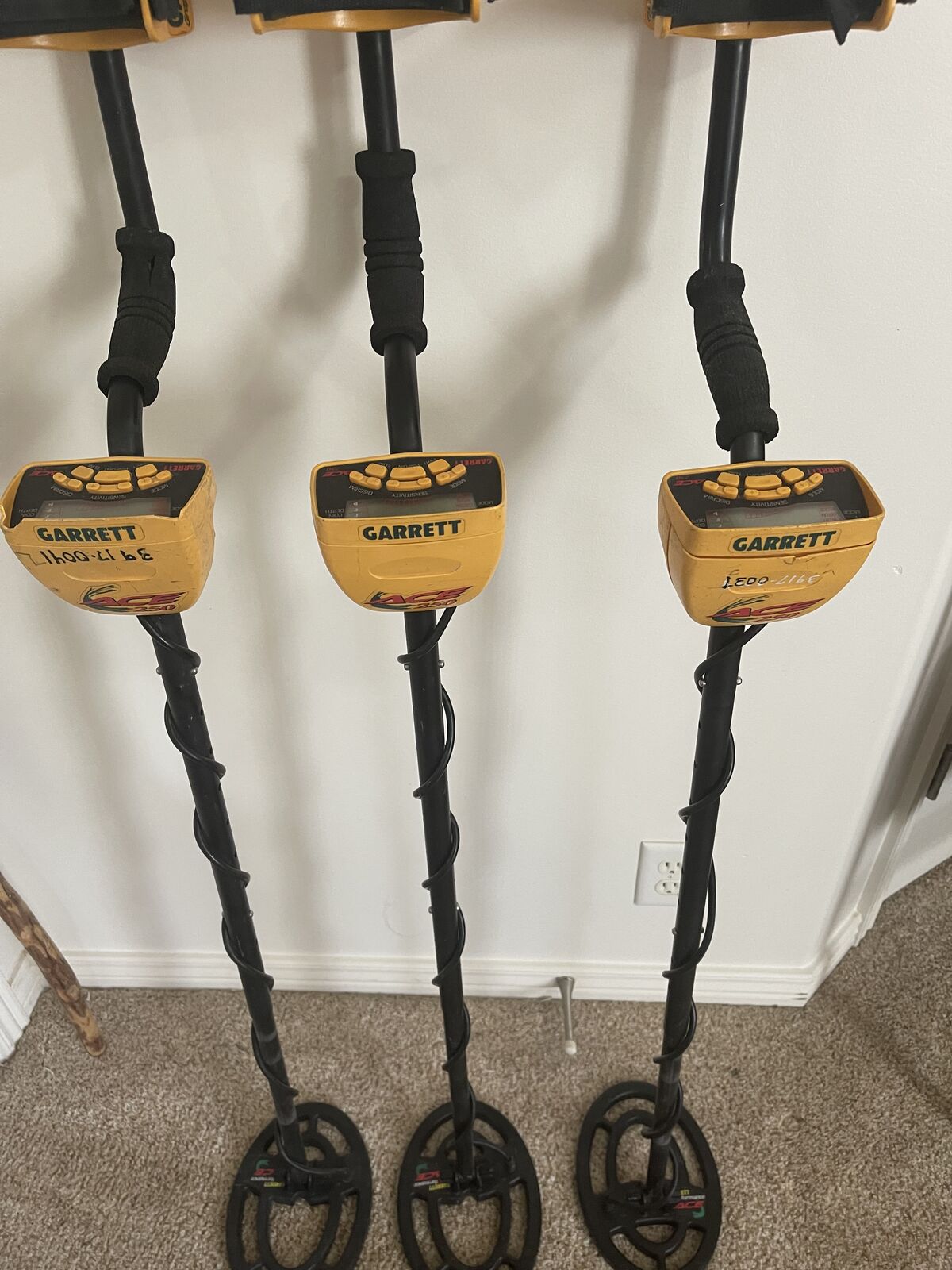3- GARRETT ACE 250 METAL DETECTORS