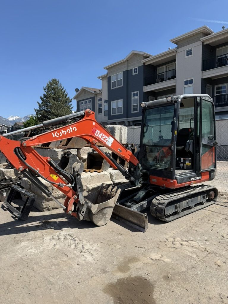 Kubota KX030 Mini Excavator Rental - 6K LB Compact Excavator