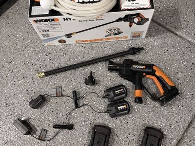 WORX WG625 Hydroshot 20V Cordless Portable Power Cleaner + 32V Blower + Trimmer/Edger combo kit