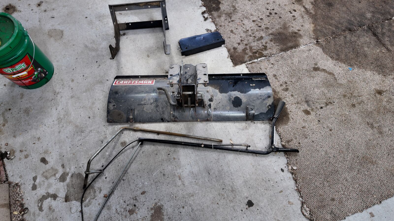 Craftsman, 42 inch snow plow for lawn tractor.