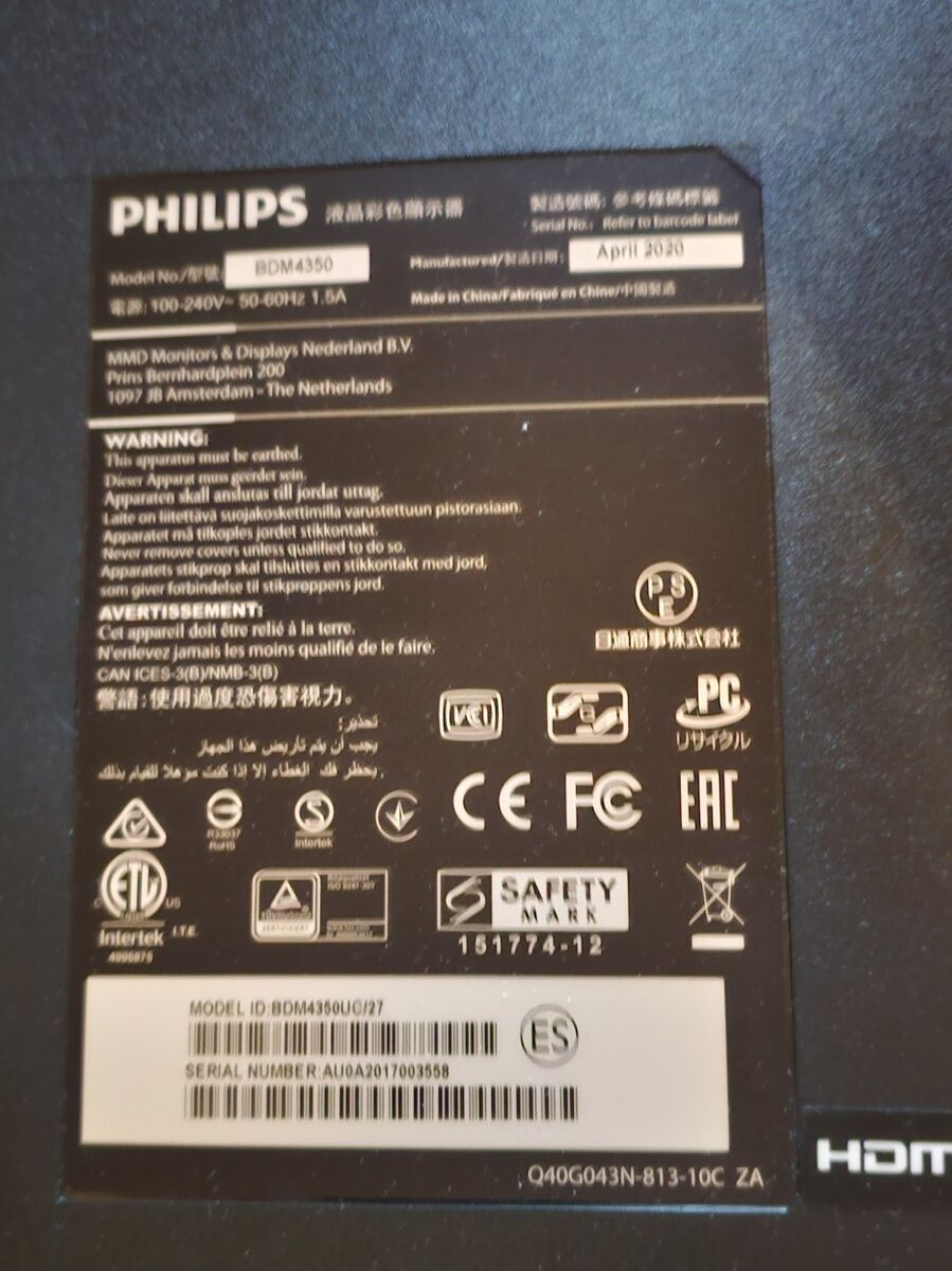 1 TV Monitor Philips