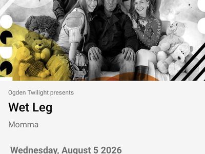 2 Wet Leg Concert Tickets - Ogden Twilight Series (August 5)