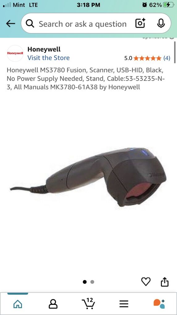 Honeywell Fusion Ms3780 Barcode Scanner