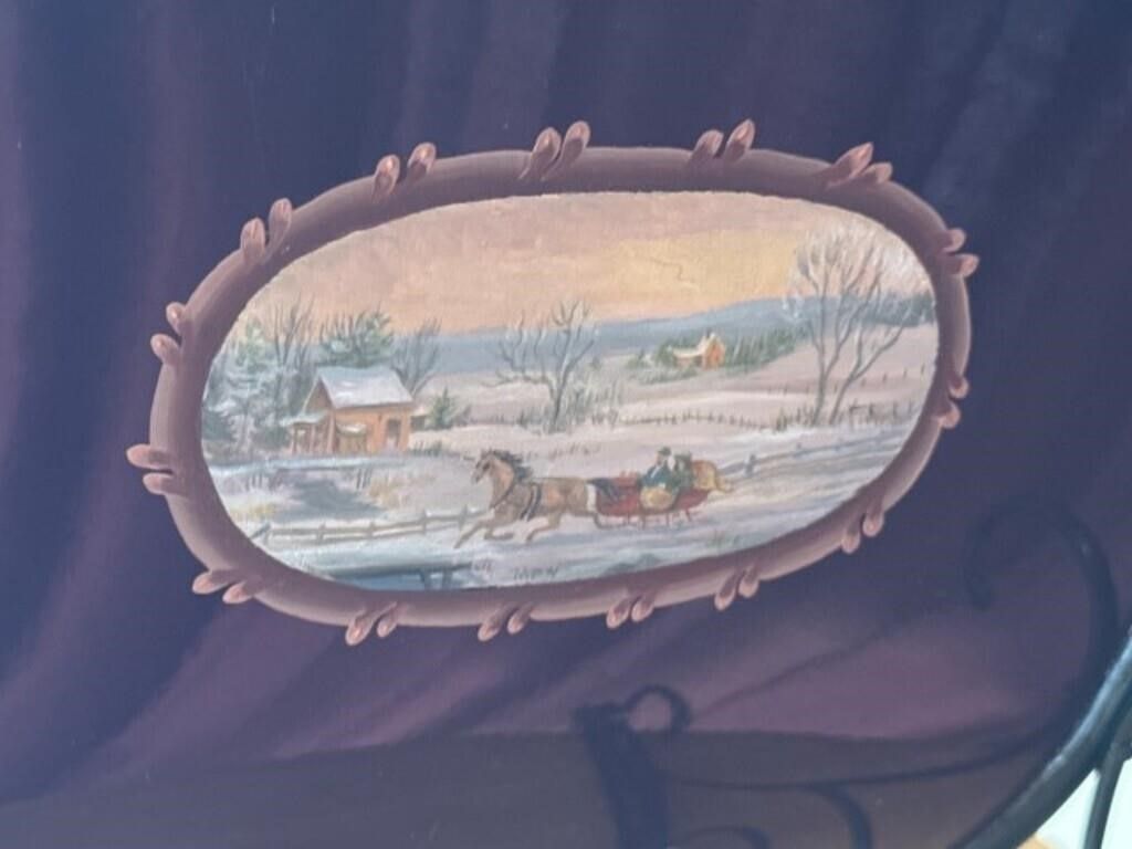 Mike Olp Miniature Portland Cutter Sleigh w/ Horse & Figures – Doris Green Estate