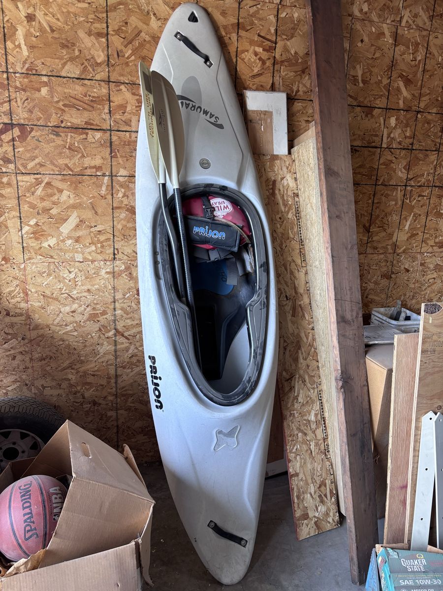 Prijon Samurai Whitewater Kayak with Paddle - Ready for Adventure!