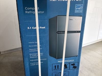 Midea 3.1 Cu. Ft. Compact Refrigerator - Stainless Steel Look (New in Box)