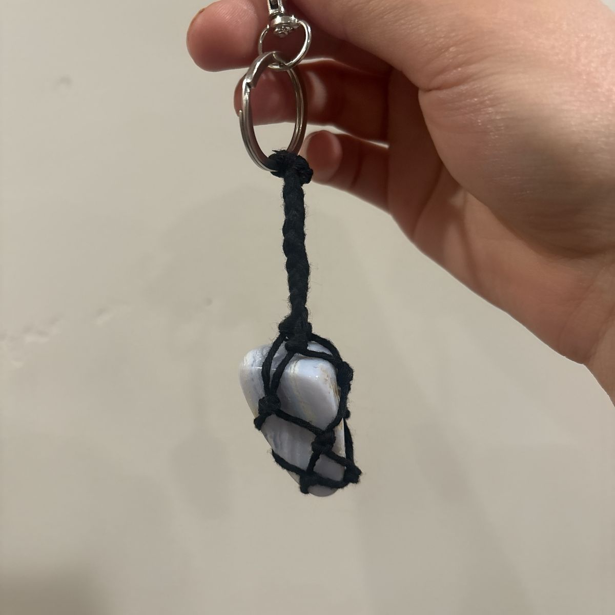 handmade Gem Wrapped Keychain