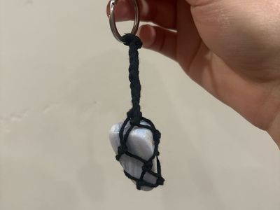 handmade Gem Wrapped Keychain