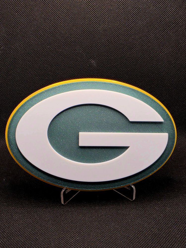 Green Bay Packers 3D Logo Sign - NFL Football Collectible Decor -