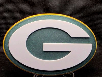 Green Bay Packers 3D Logo Sign - NFL Football Collectible Decor -