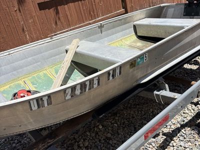 12' Aluminum Fishing Boat with Mercury 9.8 HP Outboard Motor & Refurbished Trailer