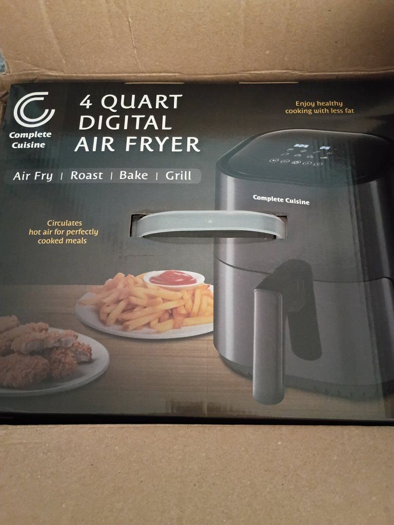 Complete Cuisine 4 Quart Digital Air Fryer - Air Fry, Roast, Bake, Grill brand new