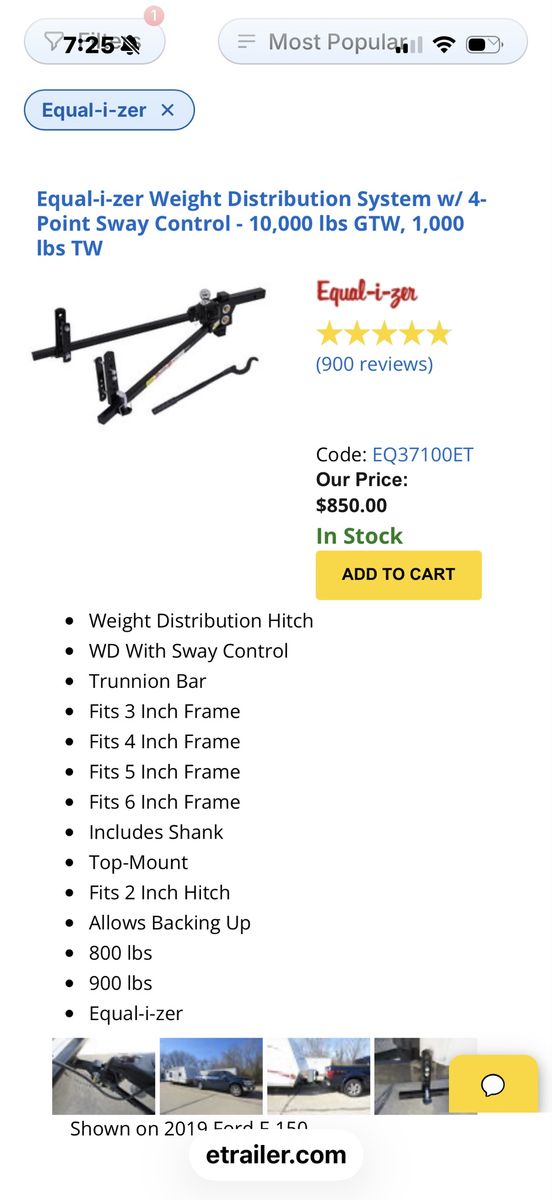 Equal-i-zer Weight Distribution Hitch