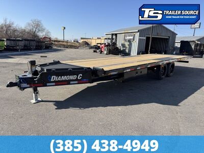 8.5x24 Diamond C DET 208 Deckover Tilt Trailer - 18K GVWR