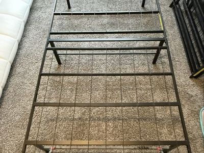 14-Inch Twin Black Solid Steel Foldable Bed Frame