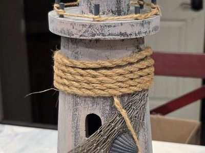 Rustic Wooden "Daytona Beach" Lighthouse Decor