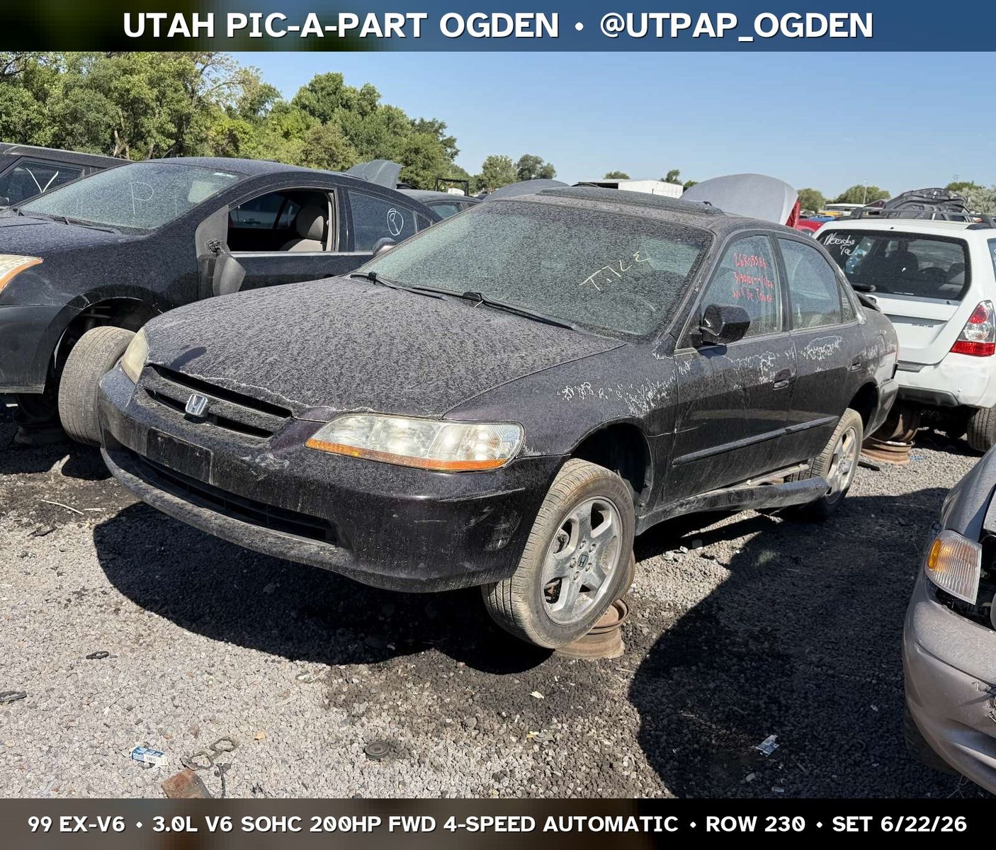 1999 Honda EX-V6 Parts - UTPAP Ogden