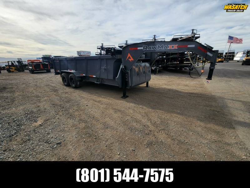 2026 RawMaxx 7X18 Gooseneck LTX Dump Trailer