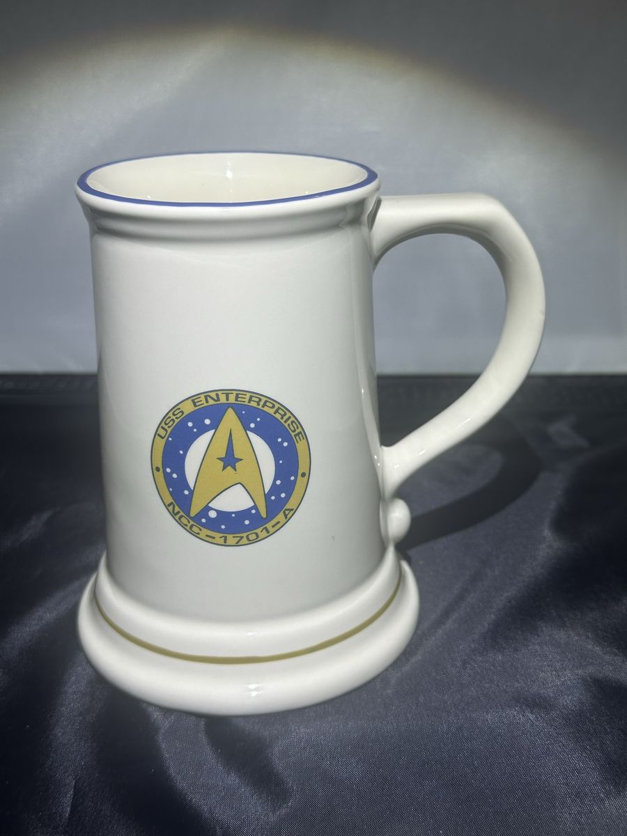 Used 1993 Pfaltzgraff Star Trek USS Enterprise NCC-1701-A Beer Stein Tankard Mug
