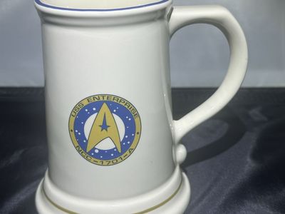 Used 1993 Pfaltzgraff Star Trek USS Enterprise NCC-1701-A Beer Stein Tankard Mug