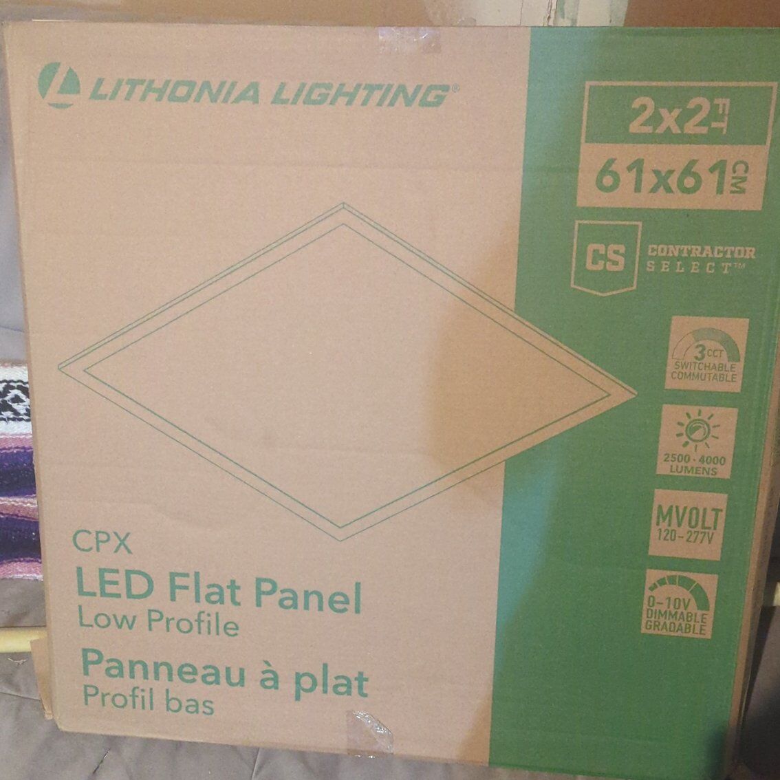 pack of 4 led light panels 2'×2'