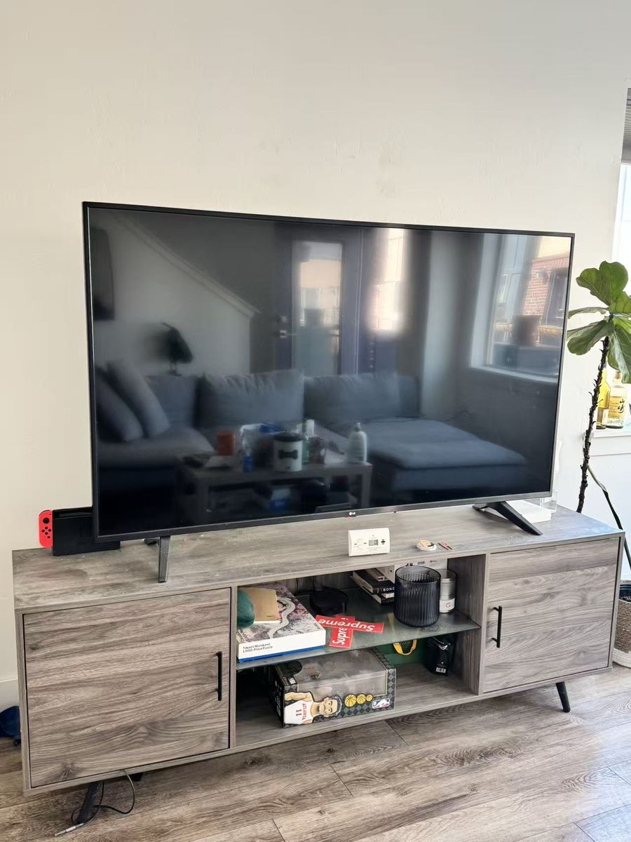 Wood TV Stand from Overstock