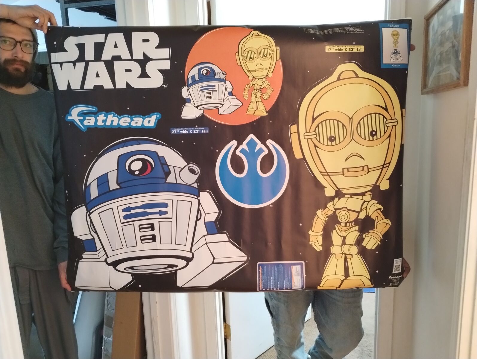 STAR WARS FAT HEAD DECOR   GREAT GIFT OR DECOR FOR KIDS ROOM