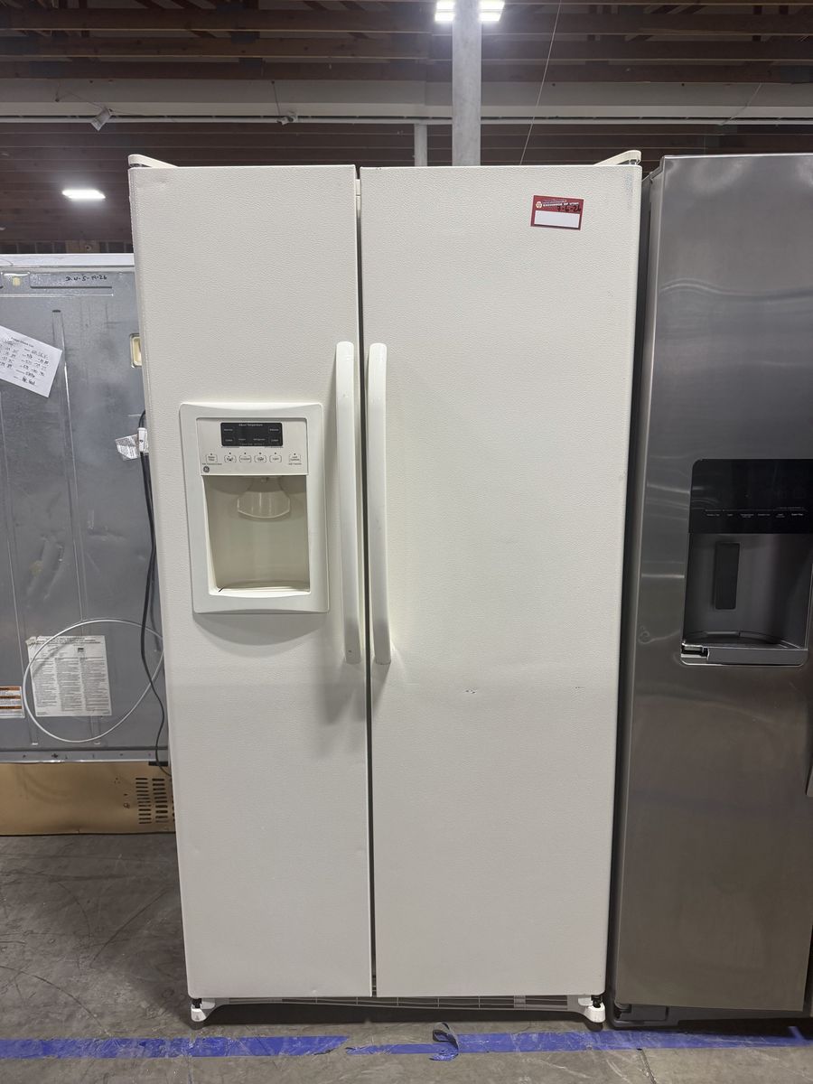 Great Deals! GE Side-by-Side Refrigerator - Beige color