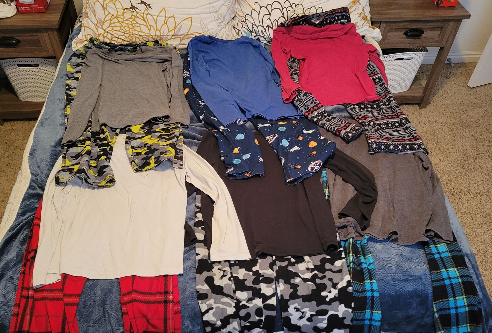 Boys Pajamas Size 14-16 Lot