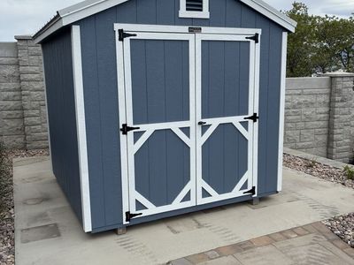 8X8 Blue Utility A-Frame Shed