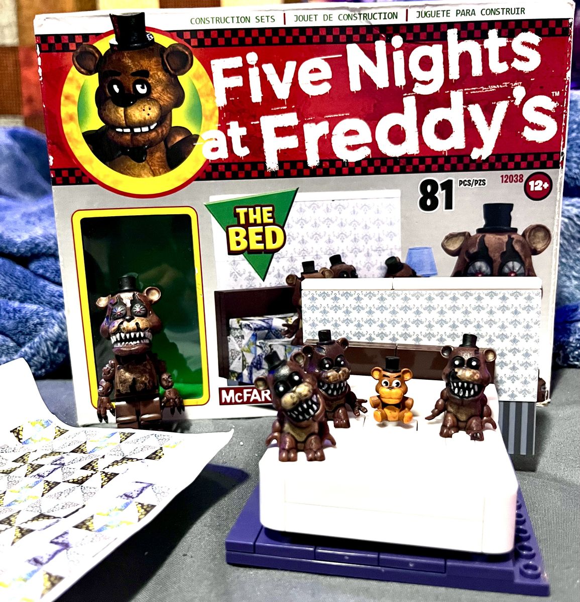 Five Nights at Freddy’s McFarlane toys THE BED set 95% complete