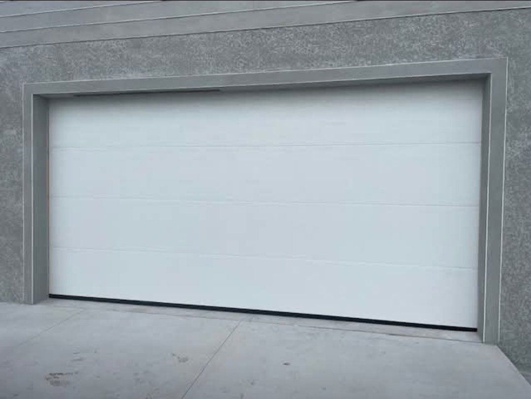 16x7 garage door new insulated flush White
