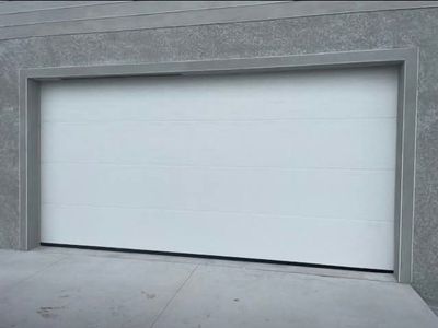 16x7 garage door new insulated flush White