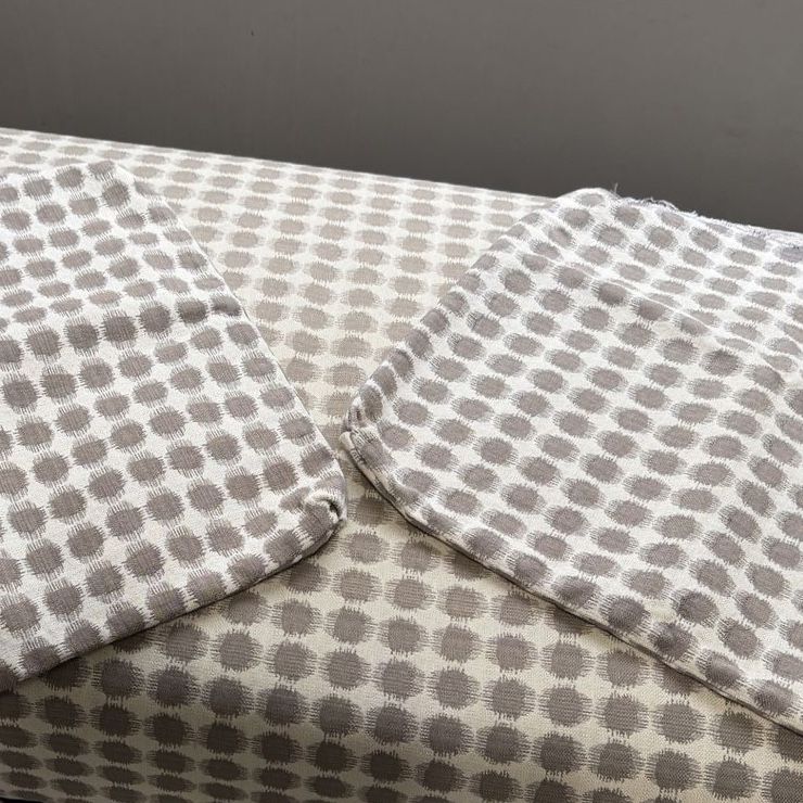 Set of a Bench with Dot Pattern and Two Matching Cushions