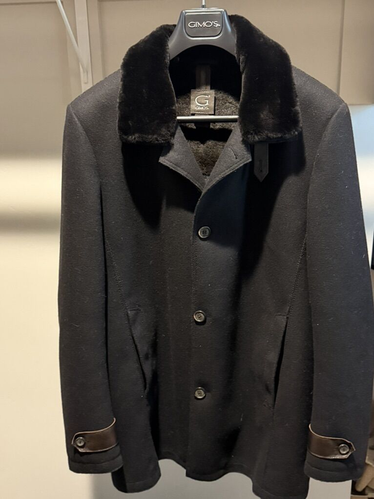 Gimo's Italian Mens Cashmere Fur Coat