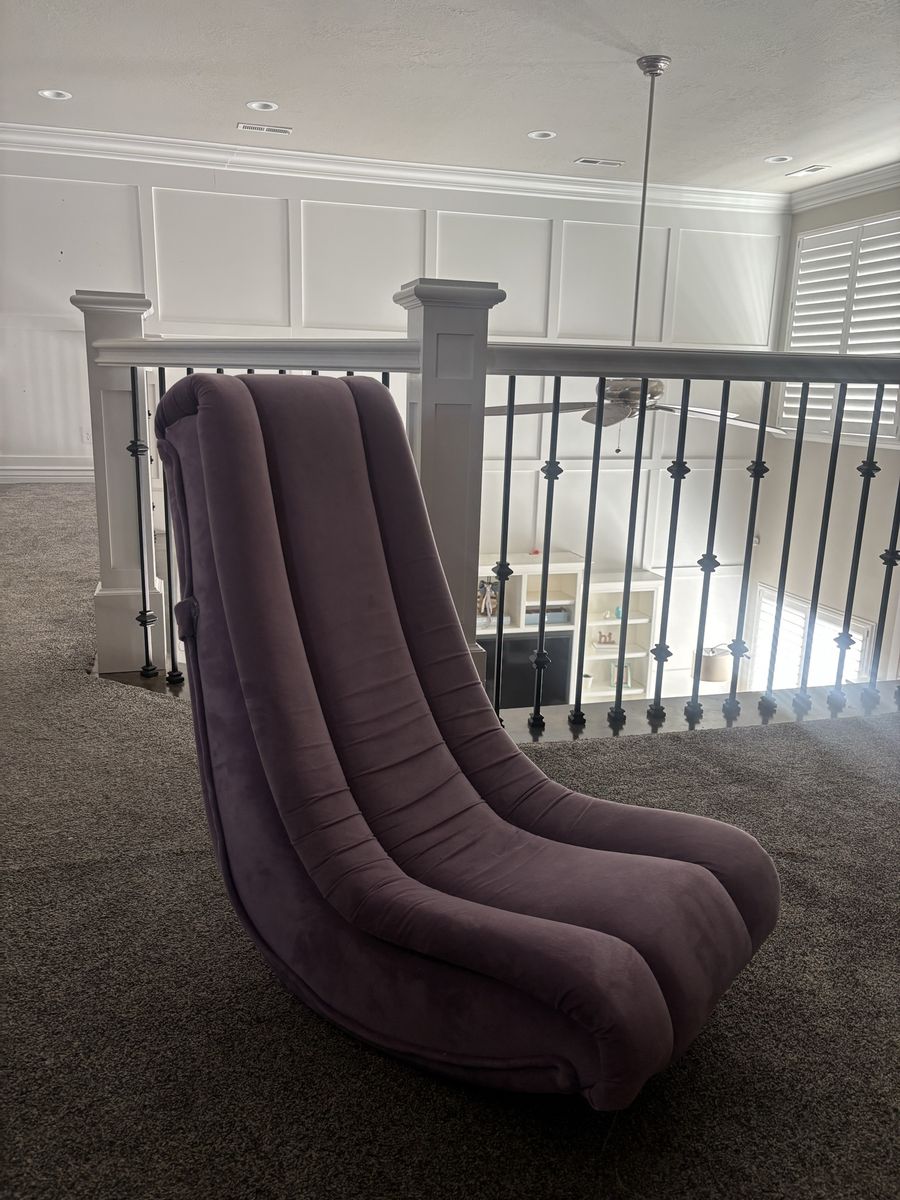 Purple rocking chair